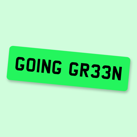 Going green – the new number plates for electric cars